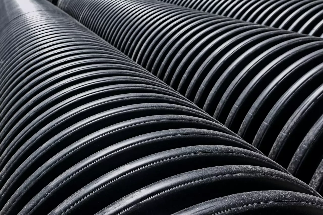 Black corrugated pipe
