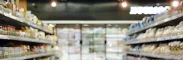 Blurred image of supermarket shop interior