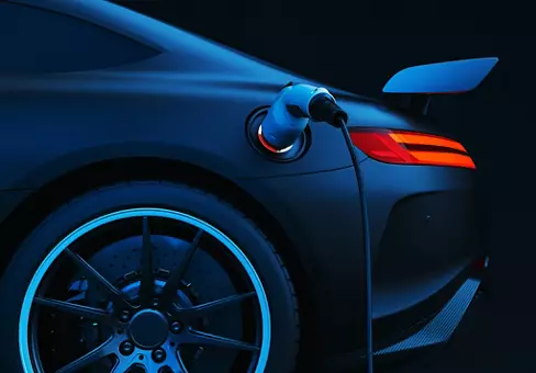 EV Electric car silhouette