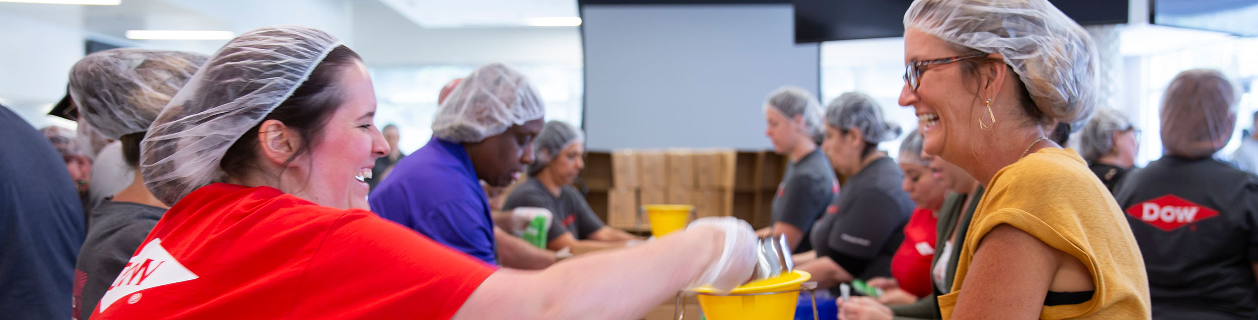 People serving food
