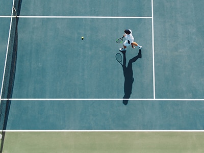tennis player on a tennis court