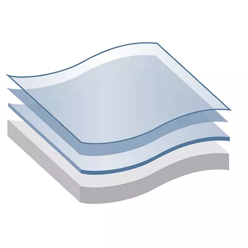 Layers of coating and paper