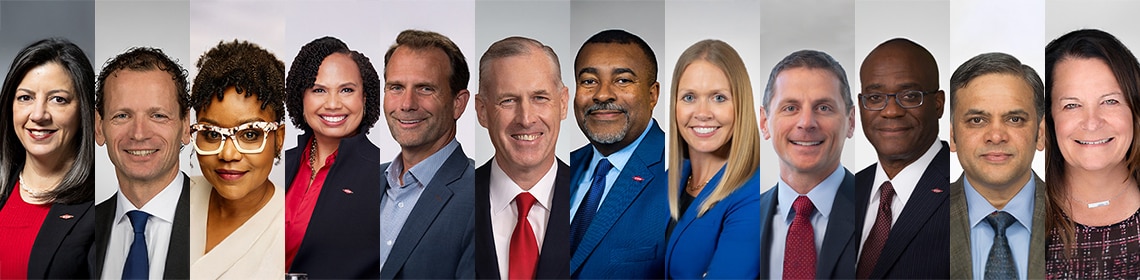 collage of Dow's Leadership Team